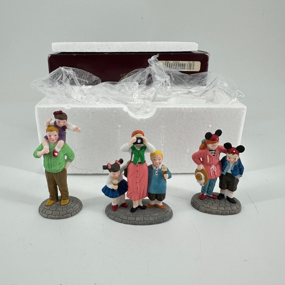 Dept 56 Disney Parks Village Series Disney Parks Family Porcelain Set of 3